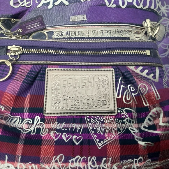 Coach Limited Edition Poppy-Plaid with Logo Print - Picture 6 of 12